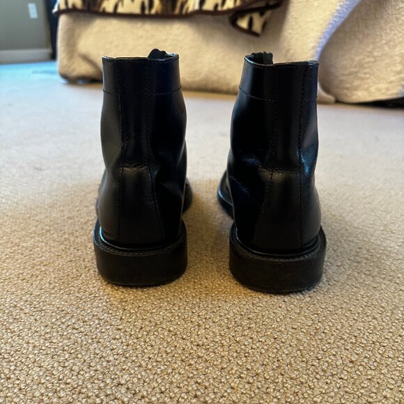 Saint Laurent Black Lace Up Boots Sz 43 - Picture 2 of 7